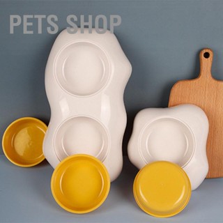  Pets Shop ชามอาหารสัตว์เลี้ยงน่ารักความจุขนาดใหญ่ป้องกันการลื่นพลาสติก Cat Dog ชามอาหารสำหรับให้อาหารในร่ม