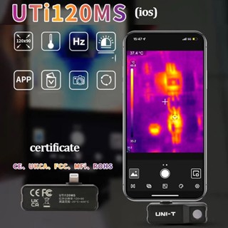 UNI-T UTi120MS โทรศัพท์มือถืออินฟราเรดThermal Imagerเครื่องวัดอุณหภูมิอุตสาหกรรมการตรวจสอบกล้องความร้อนสำหรับType-C2แบบ