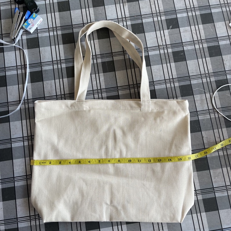 กระเป๋าผ้าดิบ หนาพิเศษ 12×16×3 - รูปที่ 3