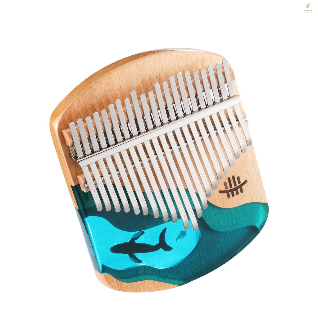 [พร้อมส่ง] Hluru Kalimba เปียโนนิ้วโป้ง 21 คีย์ ลายปลาวาฬ สีฟ้า แบบพกพา พร้อมค้อนจูน สําหรับผู้ใหญ่ 