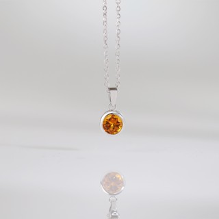 Jewelry Buffet Citrine LUCKY STONE NECKLACE สร้อยคอพลอยเสริมดวง สร้อยคอ เครื่องประดับเสริมดวง ความร่ำรวย ความสำเร็จ ค้าขาย  (พลอย Citrine)