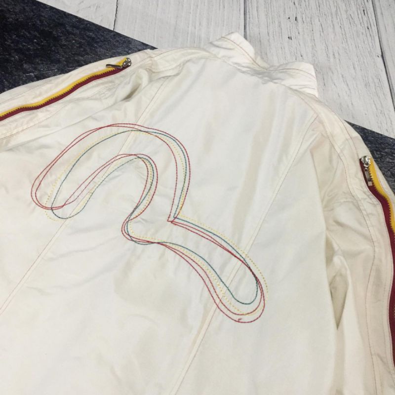 Windbreaker Jacket Evisu vintage big logo ต้นฉบับมือสองแบรนด์ preloved