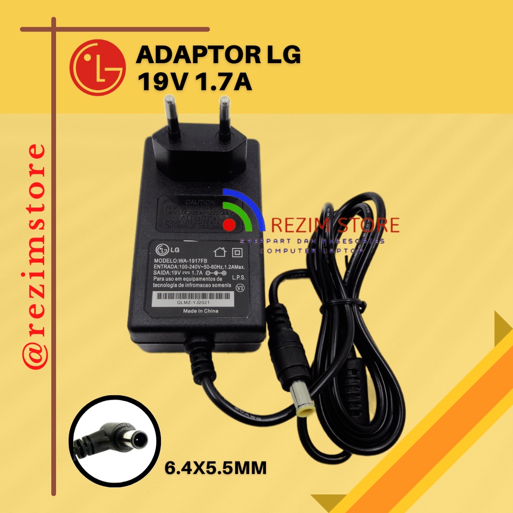 LG TV Adapter และ LG 19V 1.7A Monitor Ori LED TV Charger 19 นิ้ว 21 นิ้ว 24 นิ้ว 29 นิ้ว