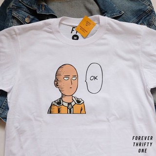 ONE PUNCH MAN เสื้อเชิ้ตผู้หญิงผู้ชายเสื้อยืด Unisex ตลอดกาล Thrifty One ^X?_09