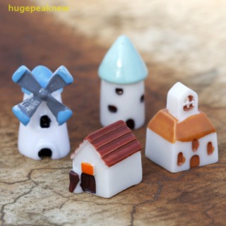 Hugepeaknew กังหันลม ขนาดเล็ก สําหรับตกแต่งบ้านตุ๊กตา DIY 4 ชิ้น ต่อชุด