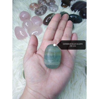 หินแห่งท้องทะเล พลังงานธาตุน้ำ moss agate, Caribbean blue calcite, blue lace agate