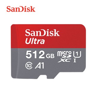 Sandisk Ultra การ์ดหน่วยความจํา 64GB 128GB 256GB 512GB MicroSDXC 32GB 16GB MicroSDHC TF Card Class10 A1 UHS-I Micro SD Card สําหรับโทรศัพท์