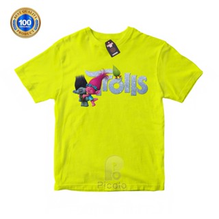 (ฟรีชื่อ) เสื้อยืด ผ้าฝ้าย พิมพ์ลาย UNISEX TROLLS MOTIF COTTUN สําหรับเด็ก