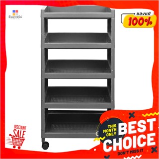 5-TIER ชั้นวางของ 5 ชั้น API 1073-5 48X30X98 ซม. สีเทา5-TIER SHELF WITH WHEELS API 1073-5 48X30X98CM GREY