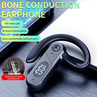 หูฟัง V28 Bone Conduction หูฟังสำหรับธุรกิจที่เข้ากันได้กับบลูทูธไร้สายหูฟังสเตอริโอชุดหูฟังหูฟังเดี่ยวพร้อมไมโครโฟน