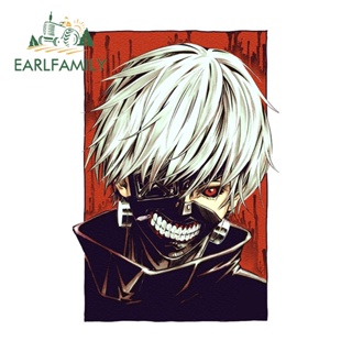 Earlfamily สติกเกอร์ไวนิล ลายอนิเมะ Tokyo ghoul กันน้ํา สําหรับติดตกแต่งรถยนต์ ตู้เย็น แล็ปท็อป 13 ซม. x 9.2 ซม.