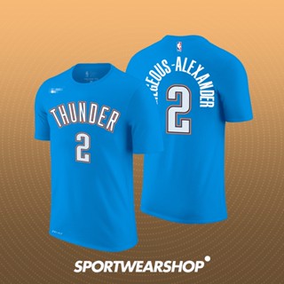 เสื้อยืดบาสเก็ตบอล NBA OKC Oklahoma CIty Thunder No.2 Shai Gilgeous-Alexander ICON - Association Collection Edition