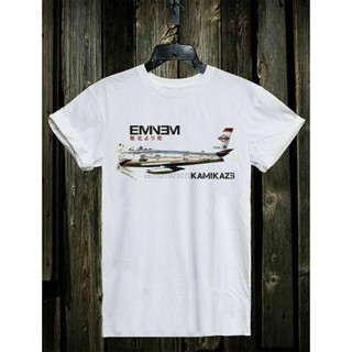ใหม่ เสื้อยืดลําลอง แขนสั้น พิมพ์ลายอัลบั้ม Eminem Kamikaze X New Album Killshot Music Mgk Usa Size En1