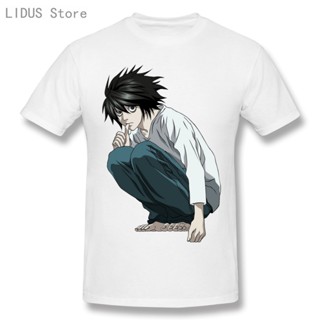 Tj8i เสื้อยืดแขนสั้นลําลอง พิมพ์ลายการ์ตูนอนิเมะญี่ปุ่น Death Note L Kira Ryuk แฟชั่นสําหรับผู้ชาย 2021 NCZR_12