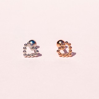 จิวต่างหูเกาหลี More Than Piercing: A028 Dotted Heart