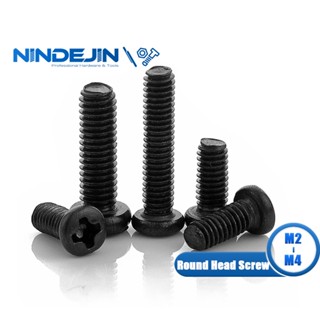 NINDEJIN M2 M2.5 M3 M4 55pcs ชิ้นอุปกรณ์สกรูเหล็กคาร์บอนสีด ําสําหรับใช้ในการซ่อมแซม