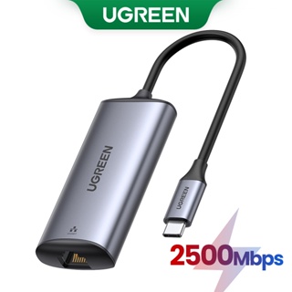 ราคาUGREEN อะแดปเตอร์การ์ดเครือข่าย USB C อีเธอร์เน็ต 2.5 กิกะบิต แปลงเป็น พอร์ต LAN rj45