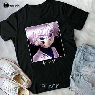 เสื้อยืดโอเวอร์ไซส์เสื้อยืด พิมพ์ลายการ์ตูนอนิเมะ Hunter X Hunter Gon Killua Hxh สีขาว แบบสร้างสรรค์ แฟชั่นสําหรับผ_02