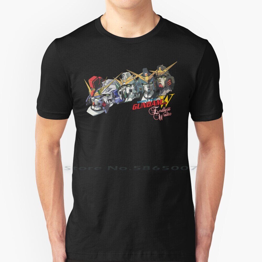 Top Tees Wing Endless Waltz All Five T เสื้อ 100% Cotton Wing Mobile ชุดมังงะอะนิเมะญี่ปุ่น Mech War