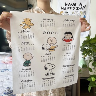 (พร้อมส่ง🌷) Snoopy calendar 2023 ปฏิทิน ผ้าแต่งห้อง ปฏิทินติดผนัง