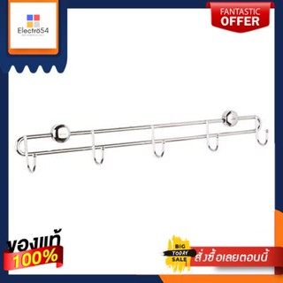 ตะขอแขวนสเตนเลสอเนกประสงค์แบบติดผนัง 5 ตัว VRH รุ่น HW206-W206E สีเงิน5 multi-purpose stainless steel wall hanging hooks