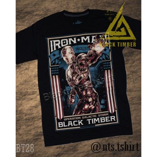 1wPM BT 28 Iron Man เสื้อยืด สีดำ BT Black Timber T-Shirt ผ้าคอตตอน สกรีนลายแน่น S M L XL XXL   ผ้าฝ้าย     ส่ง  _07