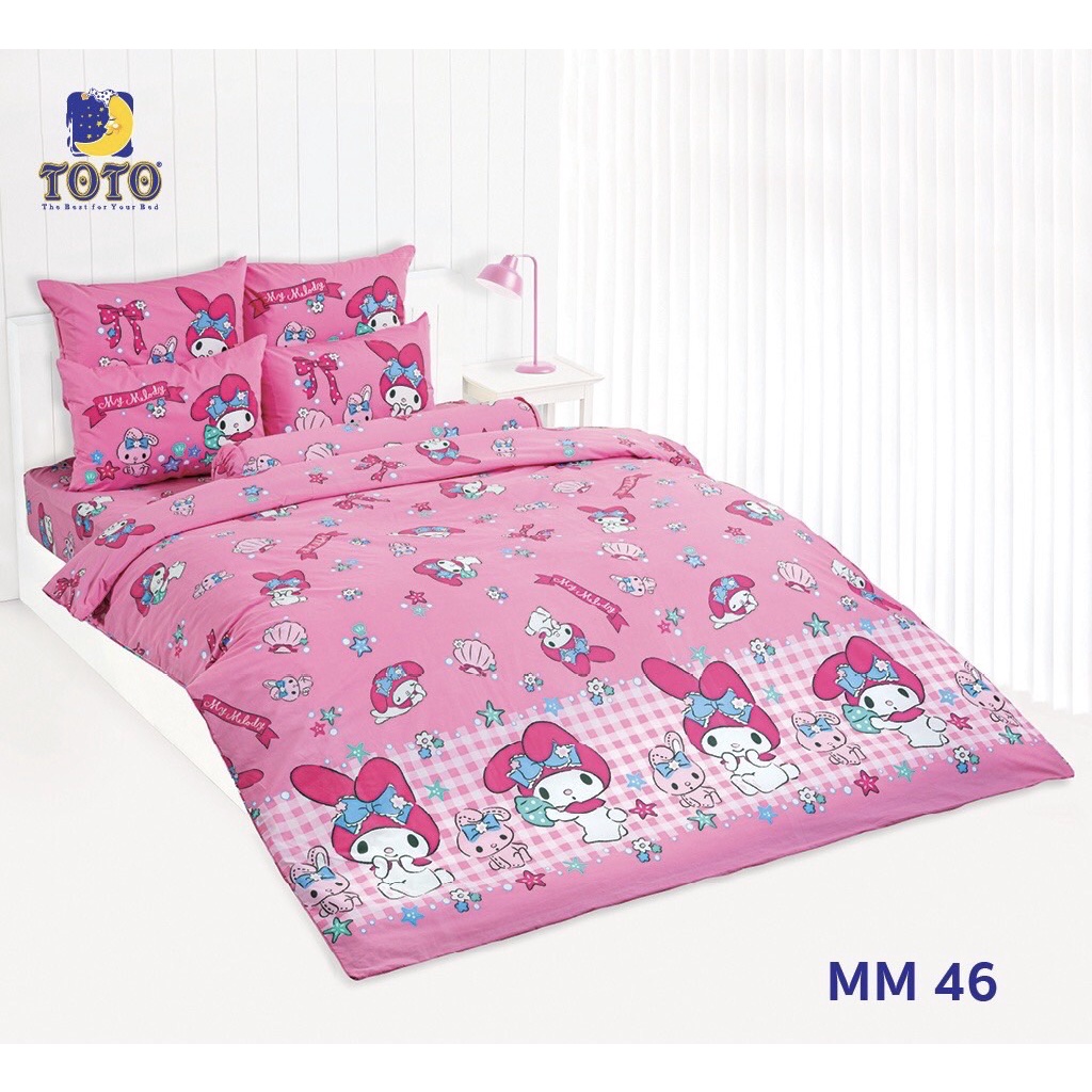 TOTO (MM19-49) ชุดเครื่องนอน โตโต้ ผ้านวม พร้อม ผ้าปู 3.5 ฟุต 5 ฟุต 6 ฟุต  my melody mm 19 20 44 46 47 48 49 ร้านแคทลียา