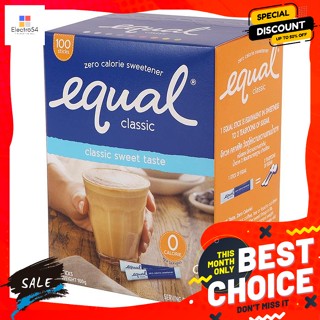 Equal(อิควล) อิควล สารให้ความหวานแทนน้ำตาล แพ็ค 100 ซอง 100 กรัม Equal sweetener instead of sugar, pack of 100 sachets,