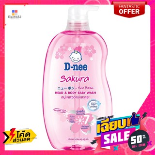 Taiwan Collection ดีนี่ ซากุระ นิวบอร์น เฮดแอนด์บอดี้ เบบี้วอช 800 มล. D-nee Sakura New Born Head &amp; Body Baby Wash 800 m