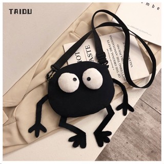 TAIDU บุคลิกภาพตำหนิถุงผ้าใบ กระเป๋าสะพายของนักเรียนอินเทรนด์รุ่นใหม่ของเกาหลี แฟชั่นและการพักผ่อน การเดินทาง