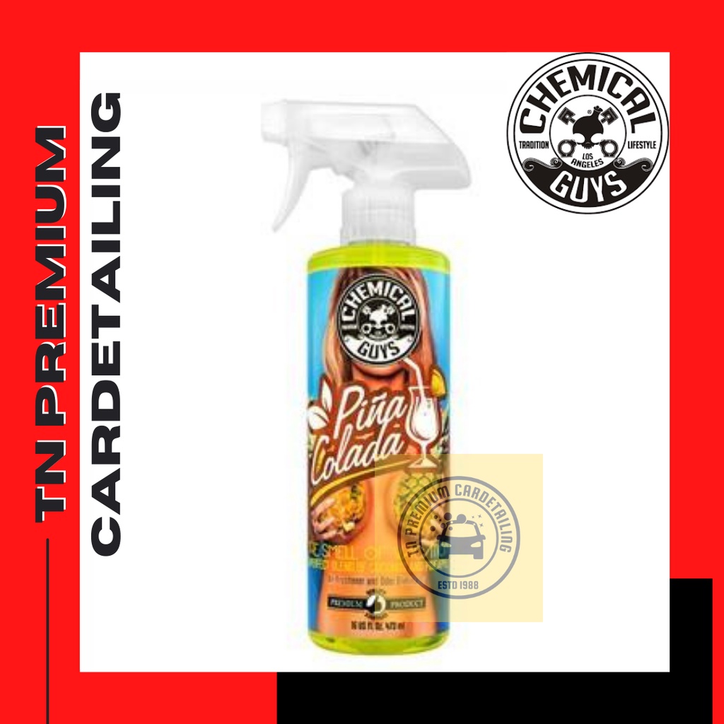 Chemical Guys Pina Colada Scent Premium Air Freshener & Odor Eliminator (16 oz) (ของแท้)