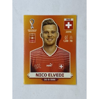 Nico Elvedi สติ๊กเกอร์สะสม ฟุตบอลโลก world cup 2022 Switzerland ของสะสมทีมฟุตบอล สวิตเซอร์แลนด์