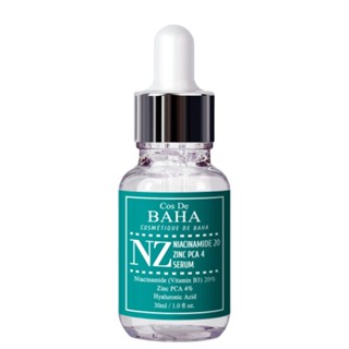 Cos De BAHA NZ Niacinamide 20 เซรั่มสังกะสี PCA 4 เซรั่ม 1.01 fl.oz / 30 มล.