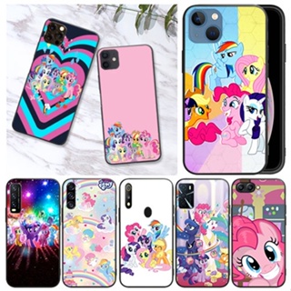 เคสโทรศัพท์มือถือนิ่ม พิมพ์ลาย My Little Pony สีดํา สําหรับ Realme 5 5i 5s 5 Pro 3 6 6i 6 Pro