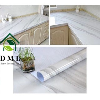 DML marble kitchen decorative wallpaper waterproof sticker thickened 45cm*5m table sticker wholesale
