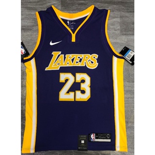 ขายดี เสื้อกีฬาบาสเก็ตบอล nba Los Angeles Lakers No.23 James สีม่วง MClnnl08LLgfnk34