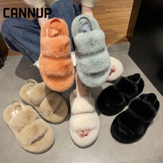 CANNUP รองเท้าแตะหญิง slippers บ้านรองเท้าแตะผ้าฝ้าย ออกไปข้างนอก 2023ใหม่ B22H01D