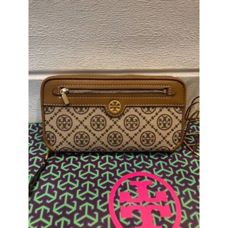 TORY BURCH T MONOGRAM JACQUARD SLIM WALLET