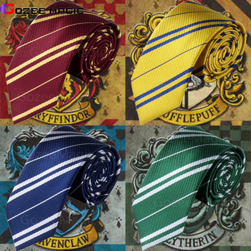 เครื่องแต่งกายคอสเพลย์ Harry Potter Gryfindor Slyterin Ravencla Hufflepuf เนคไท สําหรับปาร์ตี้ฮาโลวีน