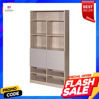 shelf ชั้นวางของอเนกประสงค์ 6 ชั้น 2 บานเปิด KASSA ขนาด 80 ซม. สีน้ำตาลอ่อนMulti-purpose shelf 6 tiers 2 doors KASSA siz