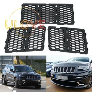 ชุดกระจังหน้ารถยนต์ สีดํา สําหรับ Jeep Grand Cherokee 2014-2016