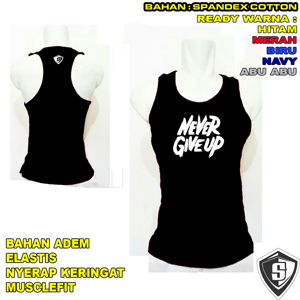 Never Give Up เสื้อกล้ามกีฬายิม