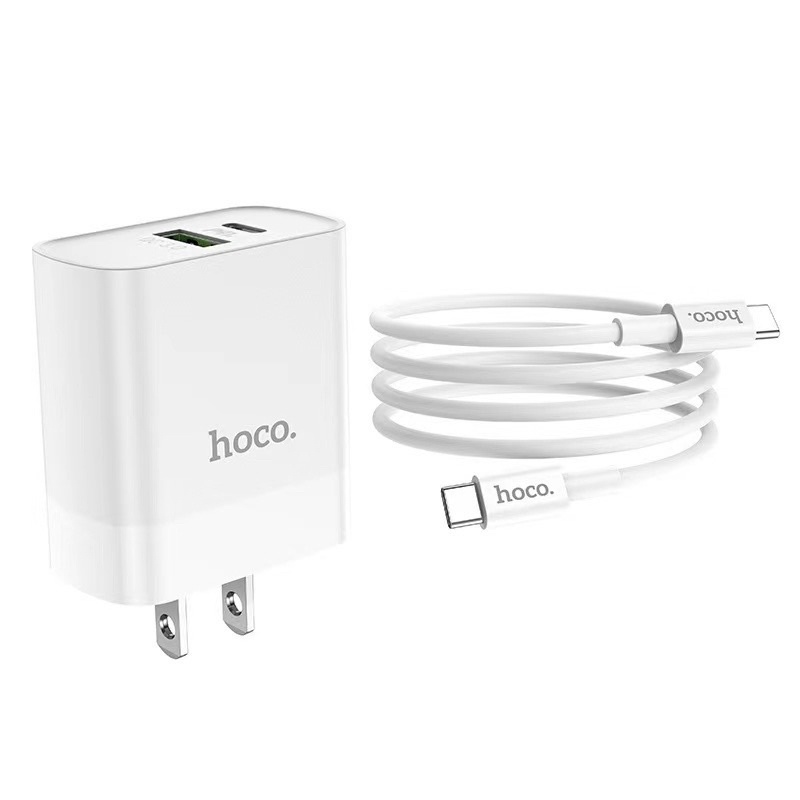 HOCO C80 ปลั๊กชาร์จพร้อมสายPD 20W Quick Charge 3.0 PD 3.0 สำหรับ Type-C to L