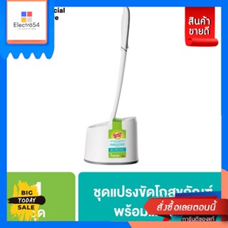 Scotch Brite(สก๊อตช์ไบรต์) Scotch-Brite® สก๊อตช์-ไบรต์® แปรงขัดโถสุขภัณฑ์พร้อมแท่นวาง รุ่นแอนตี้แบคทีเรีย Toilet bowl &amp;