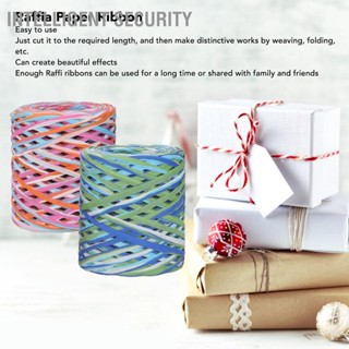  Intelligent Security ริบบิ้นกระดาษ Raffia 4 ชิ้นความยาว 120 ม. สีสันเป็นมิตรกับสิ่งแวดล้อมบรรจุภัณฑ์รีไซเคิลได้แถบกระดาษ