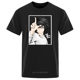 เสื้อยืดแขนสั้น ผ้าฝ้าย พิมพ์ลายอนิเมะ death note สไตล์ญี่ปุ่น ฮาราจูกุ สตรีท คุณภาพดี แฟชั่นฤดูร้อน สําหรับผู้ชาย_12