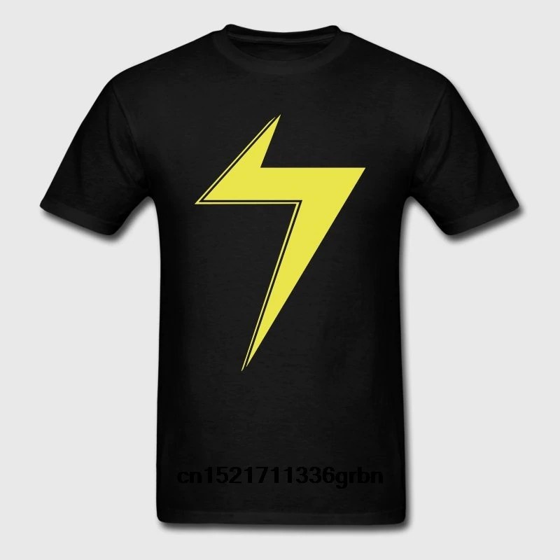 Gildan Men T Shirt Ms Marvel Bolt Fashion Fortnite Funny T-Shirt Novelty Tshirt Women_04