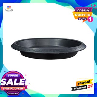 Plastic จานรองกระถางพลาสติก PNP ขนาด 8 นิ้ว สีดำ Plastic pot saucer .size 8 inches black