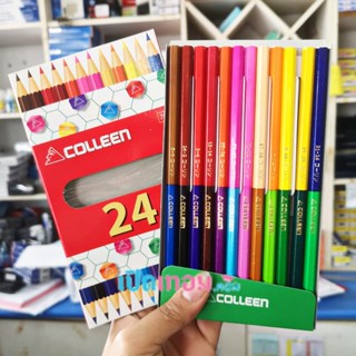 สีไม้ Colleen คอลลีน สีไม้ 2 หัว 12 แท่ง ​2​4 สี ​No. 787