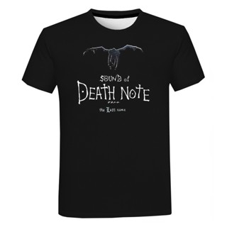 ขายดี เสื้อยืดแขนสั้น พิมพ์ลายการ์ตูนอนิเมะ Death Note 3D สไตล์ฮาราจูกุ สตรีท ลําลอง แฟชั่นฤดูร้อน สําหรับผู้ชาย_12